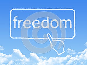Freedom message cloud shape