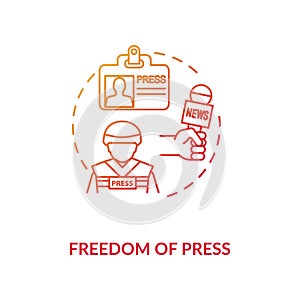 Freedom of press concept icon