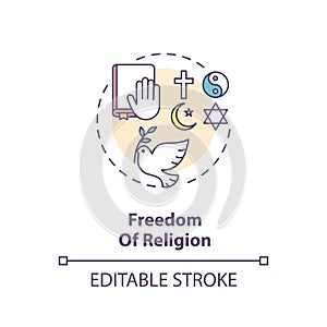 Freedom of religion concept icon