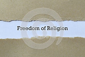 Freedom of religion on paper