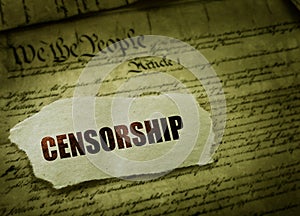 Freedom of speech and censorship concept