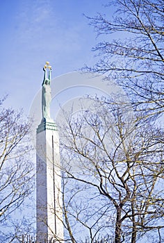 Freedom statue in Riga, Latvia