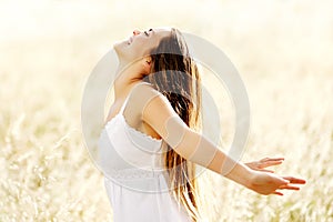 Freedom vitality carefree lifestyle woman photo