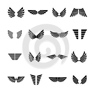 Freedom Wings emblems set.