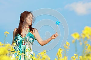 Freedom, young woman outdoor