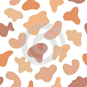 Freeform shape. Seamless pattern with Abstract irregular random blobs. Modern forms for design and print. Vector