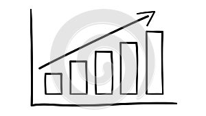 Freehand Diagram with Growth Arrow