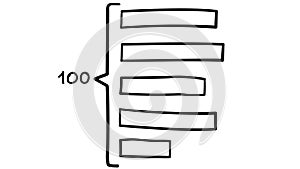 Freehand diagram of horizontal bars