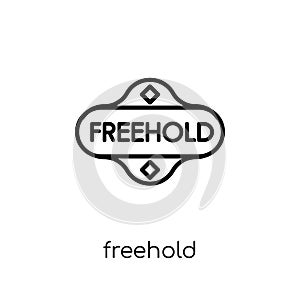 Freehold icon. Trendy modern flat linear vector Freehold icon on