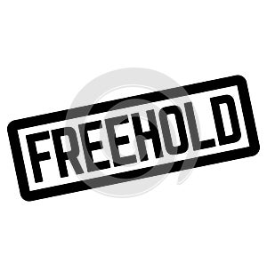 FREEHOLD stamp on white background photo