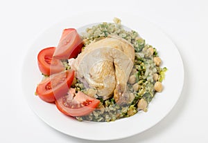 Freekeh chickpea and chicken salad photo