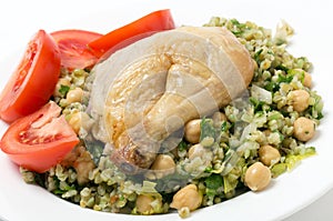 Freekeh salad with chicken photo