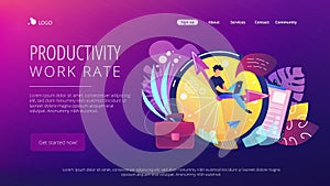 Time management concept vector illustration.