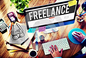 Freelance Part time Outsources Job Employment Concept