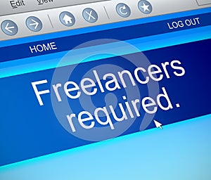 Freelancers required concept.
