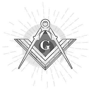 Freemason symbol - illuminati logo