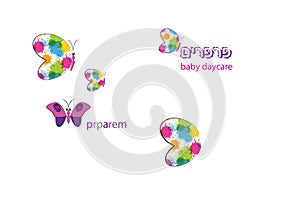 logo butterflies for children - baby daycare photo
