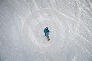 Freeride in Hintertux, Austria, ski resort snowboarder skier