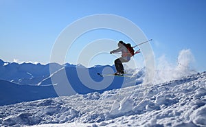 Freeride ski jumping
