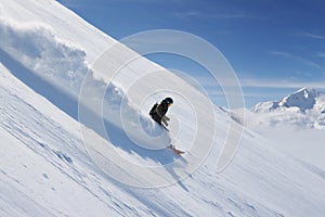Freeride snowboarding