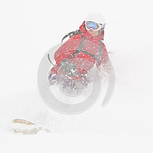 Freerider in a snow powder