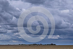 Freestate landscape with clouds in South Africa