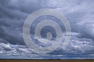 Freestate landscape with clouds in South Africa