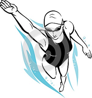 Freestyle Female Swimmer