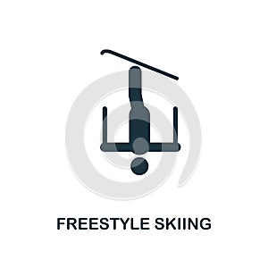 Freestyle Skiing icon. Premium style design from winter sports icon collection. UI and UX. Pixel perfect Freestyle Skiing icon for