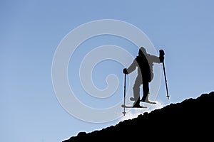 Freestyle skiing silhouette