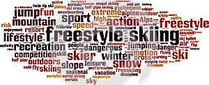Freestyle skiing word cloud