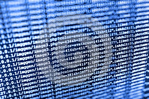 Closeup of Java Script, CSS and HTML