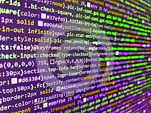 Freeware open source project. Software developer programming code. Website design. Coding application by programmer developer.