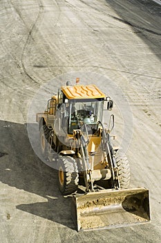 Freeway construction;bulldozer