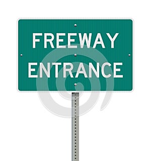 Freeway Entrance road sign