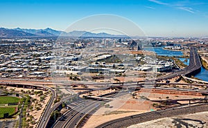 Freeway Interchange aerial view 2024
