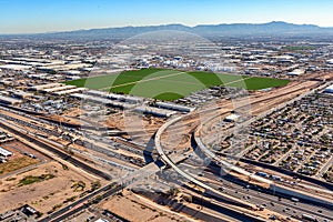 Freeway Interchange Construction in Phoenix, Arizona