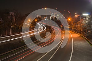 Freeway at night