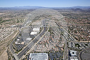 Freeway and Rooftops of NW Phoenix