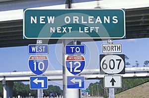 freeway signs in New Orleans