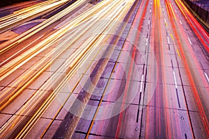 Freeway Traffic at Night,