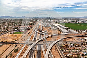 Freeways Meet in the urban desert