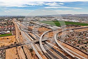 Freeways Meet in the urban desert