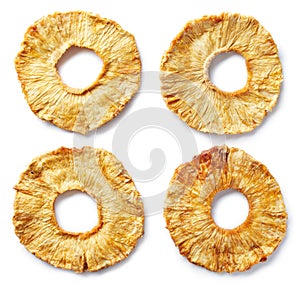 Freeze dried pineapple slices photo