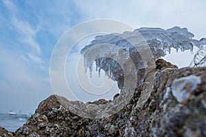 Freeze ocean and beach