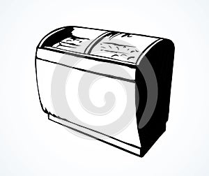 Freezer to store. Vector drawing