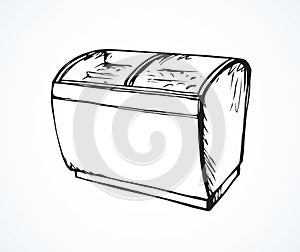 Freezer to store. Vector drawing