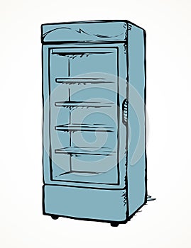 Freezer to store. Vector drawing