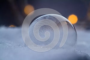 Freezing bubbles in winter