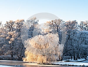 Freezing and cold winter in Denmark